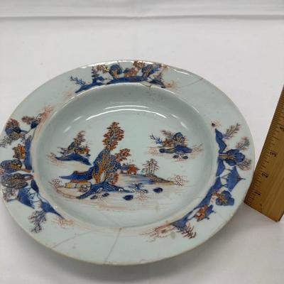 Chinese Vintage Porcelain Export Plate-restored