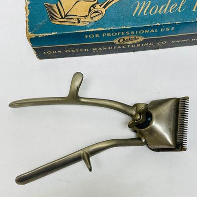 Vintage 1940's Oster Model 110 Hair Clippers with Original Box