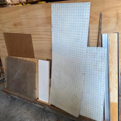 Rolling Wood Storage Cart with Shelves