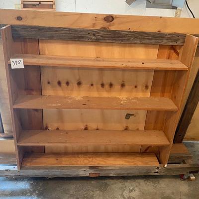 Rolling Wood Storage Cart with Shelves