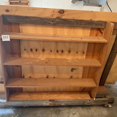 Rolling Wood Storage Cart with Shelves