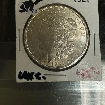 1921 MORGAN UNCIRCULATED 1$ silver