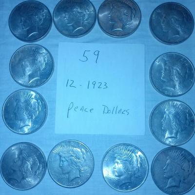 12 1923 peace dollars