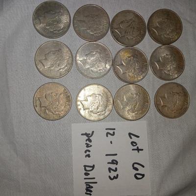 12 peace dollars