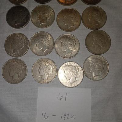 16 peace dollars