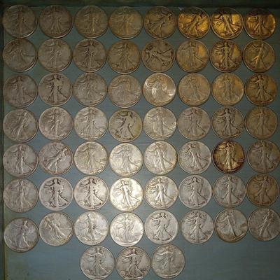 59 walking liberty 1/2s