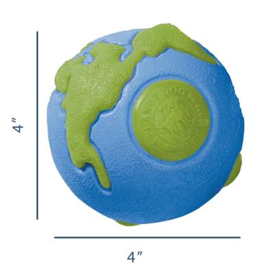 NWT Planet Dog Orbee-Tuff Planet TREAT Ball Dog Toy, Earth Design