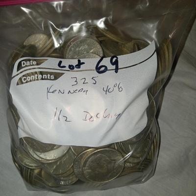 325 Kennedy 40% silver 1/2 dollars