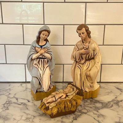 Vintage Ceramic 3-Piece Nativity