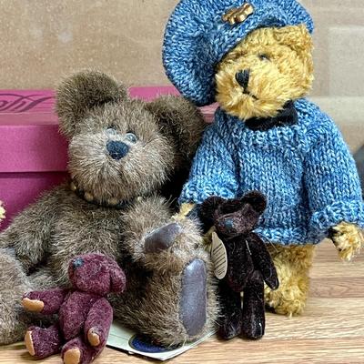 118 BOYDS BEARS GROUP OF 5 SMALL TAGGED PLUSH TEDDY BEARS