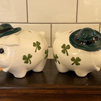 Irish Piggy Banks (shelf not included)