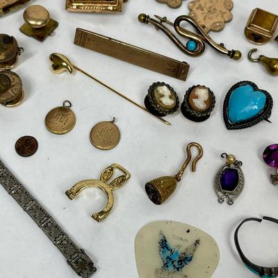 Misc. Jewelry and Miniature Items Lot - Various Little Treasures