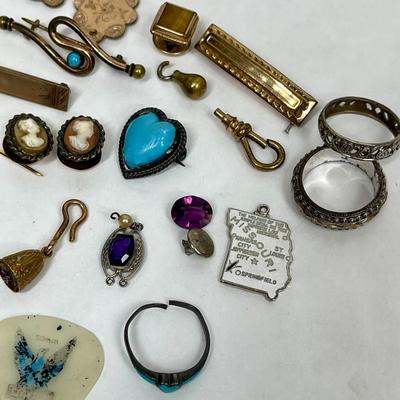 Misc. Jewelry and Miniature Items Lot - Various Little Treasures