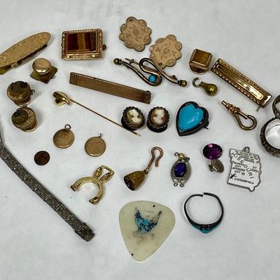 Misc. Jewelry and Miniature Items Lot - Various Little Treasures