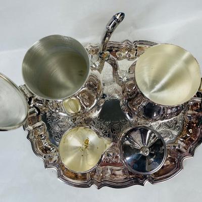 Vintage Silver Plate Coffee / Tea Set by Leonard