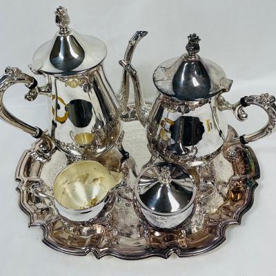 Vintage Silver Plate Coffee / Tea Set by Leonard