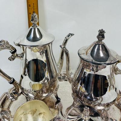 Vintage Silver Plate Coffee / Tea Set by Leonard