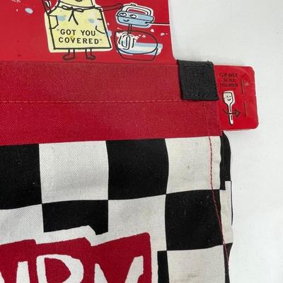 Grumpy Old Man Apron black white red check by Blue Q Aprons NWT