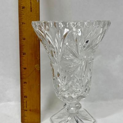 Vintage Cut Crystal Footed Flower Boutique Vase