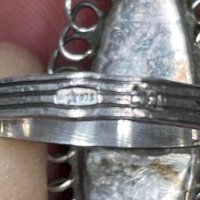 Amber-Colored Stone on 375 9k Gold Ring