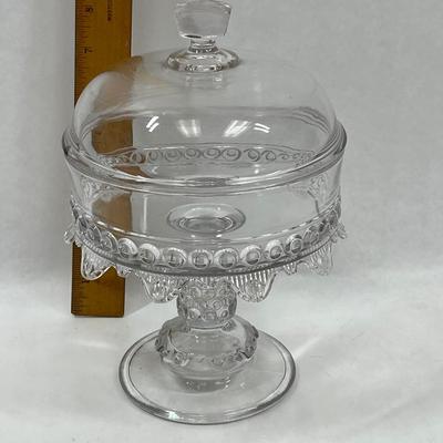 Clear Glass Pedestal Compote Dish