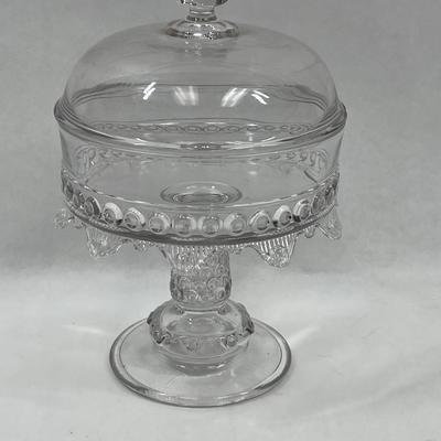 Clear Glass Pedestal Compote Dish