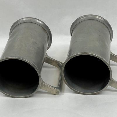 Vintage Pewter Mug Pair