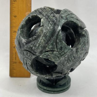Chinese Carved Soapstone Puzzle Ball