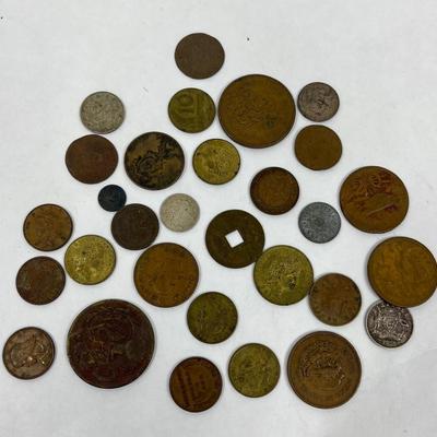 Lot of 30 Misc. Vintage Foreign Coins