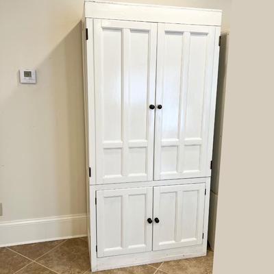 Pair (2) ~ Solid Wood Repurposed Painted Armoires ~ *Read Details