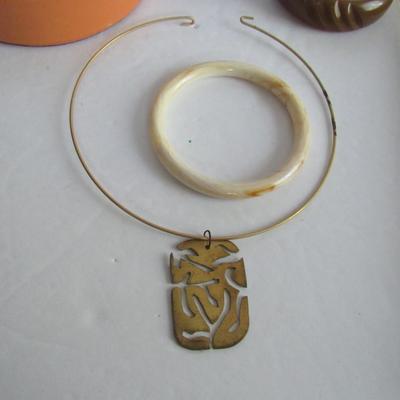 Lot of 1970s Era Jewelry, & 1 Older Bracelet
