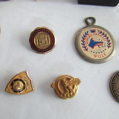 Lot of Older Lapel and Key Rings