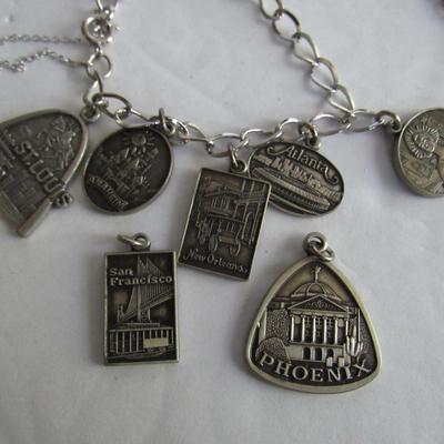 Vintage Charms From GCSAA and Necklace, 1980s-90s