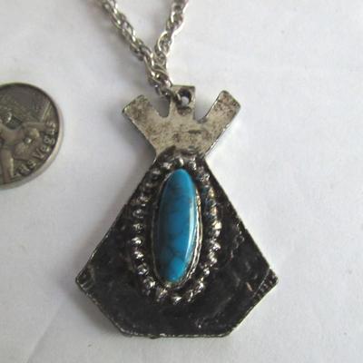 Vintage Charms From GCSAA and Necklace, 1980s-90s