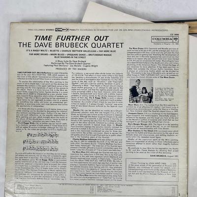 Dave Brubeck Quartet Time Further out Vinyl LP in Near Mint Condition Framed