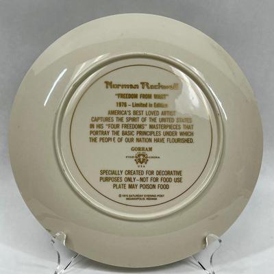 Norman Rockwell Collector Plate: “Freedom from Want”