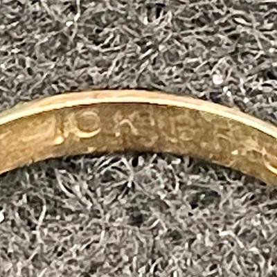 Jewelry Lot: (2) 10k Gold Fill Rings, (1) 12k Gold Charm, (1) Gold-tone Heart Charm