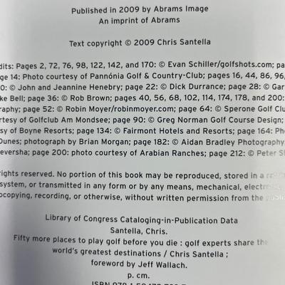 Golf Coffee Table Book Lot