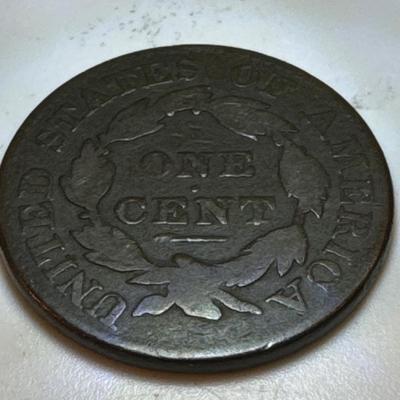 USA - 1827 CORONET 1c ONE CENT COIN - UNITED STATES - VERY COLLECTABLE