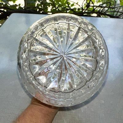 153 CRYSTAL GLASS DECANTER BY WEDGEWOOD SANDRA PATTERN 13"