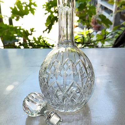 153 CRYSTAL GLASS DECANTER BY WEDGEWOOD SANDRA PATTERN 13"