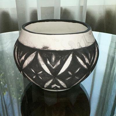 154 VINTAGE POTTERY ACOMA SKY CITY 5" ARTIST SIGNED