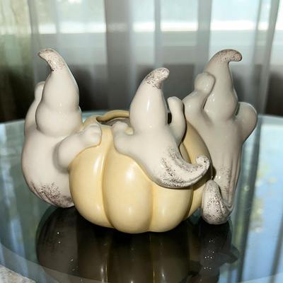 156 LENOX HALLOWEEN GHOSTS & PUMPKIN CANDLE HOLDER VOTIVE TEA LIGHT