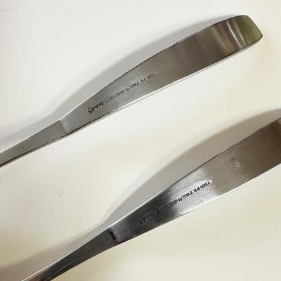 158 TOWLE STAINLESS STEEL SALAD SERVING FORK & SPOON TOTEM POLE