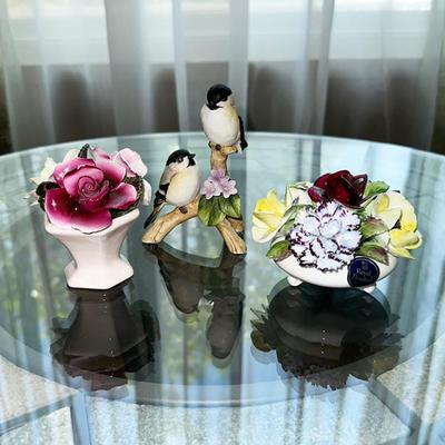 159 CHINA FLOWERS ROYAL DOULTON & THORLEY AND ANDREZ 2 BIRDS