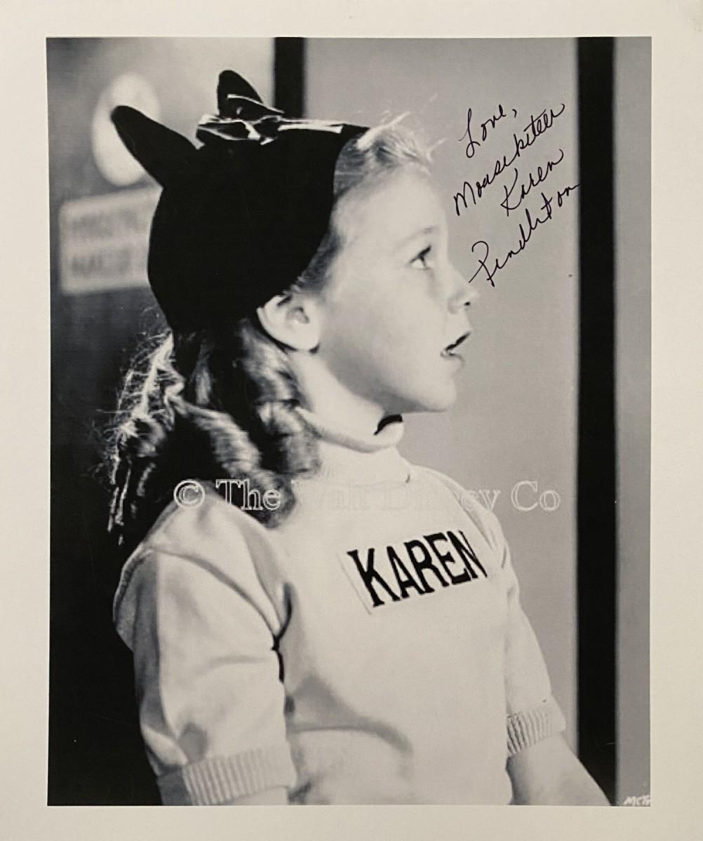 Mouseketeer Karen Pendleton signed photo | EstateSales.org