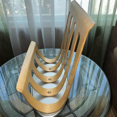 167 MICHAEL GRAVES MODERN BENT WOOD MAGAZINE RACK