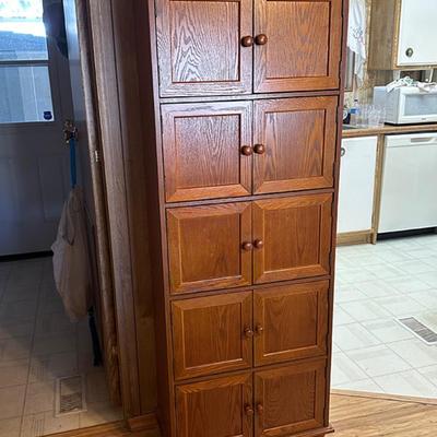170 HOUSEHOLD STORAGE CABINET 5 CUPBOARDS SHELVES 63" TALL