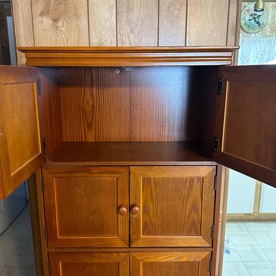 170 HOUSEHOLD STORAGE CABINET 5 CUPBOARDS SHELVES 63" TALL