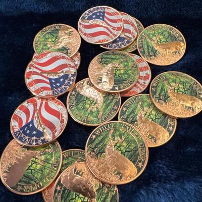 Lot of 10 .999 Rifle and White tailed Deer coins
